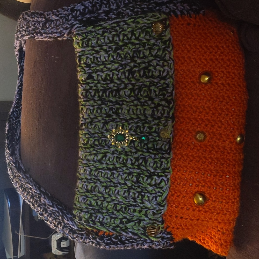 Handcrafted Multicolor Knit Bag